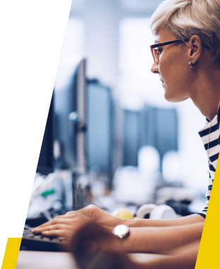 Person with hands on keyboard